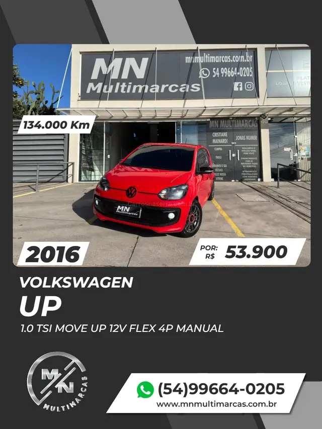 Carro Volkswagen Up! 2016 1.0 12v TSI E-Flex Move