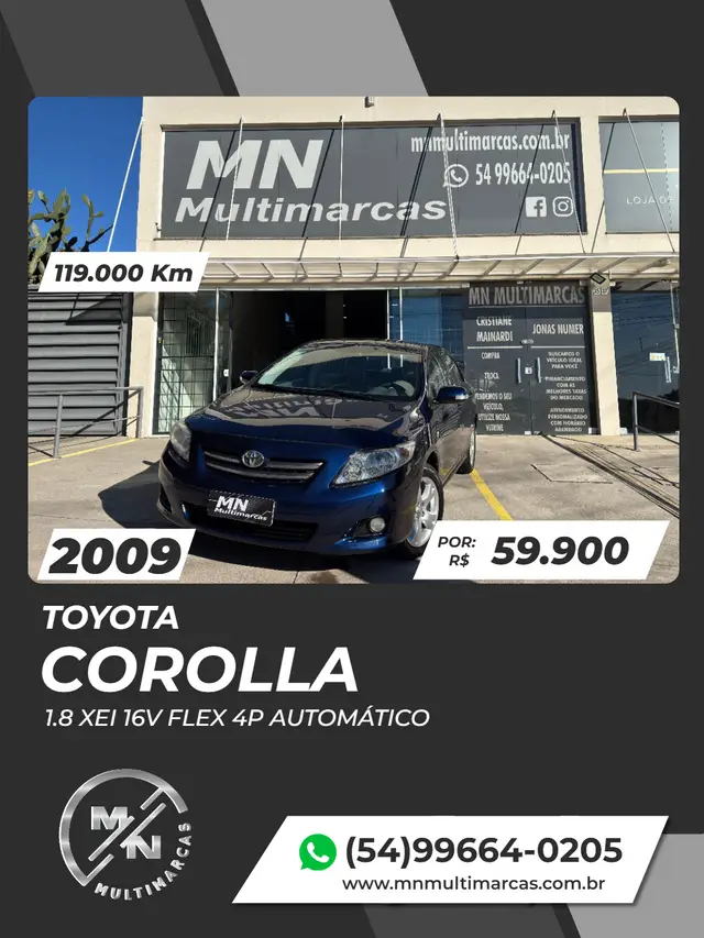 Carro Toyota Corolla 2009 Sedan XEi 1.8 16V (flex) (aut)