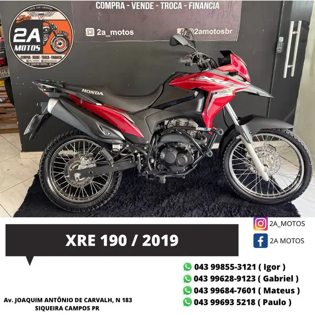 Moto Honda XRE 190 2019 (ABS) (Flex)