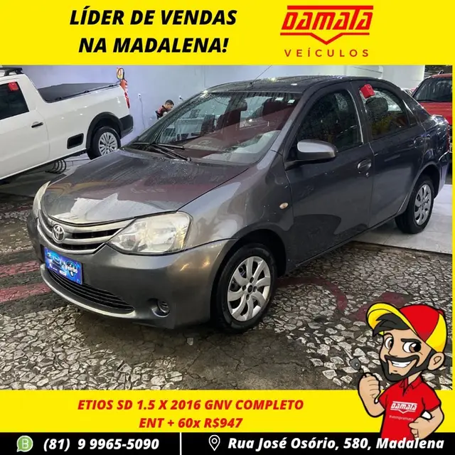 Carro Toyota Etios Sedan 2016 X 1.5 (Flex)