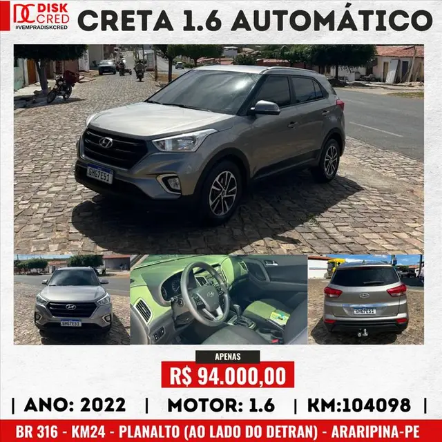 Carro Hyundai Creta 2022 Action 1.6