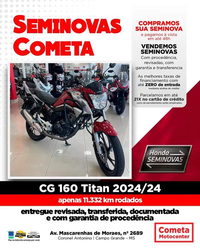 Moto Honda CG 160 2024 Titan