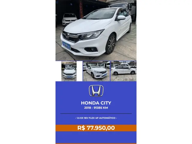 Carro Honda City 2018 EX 1.5 CVT (Flex)