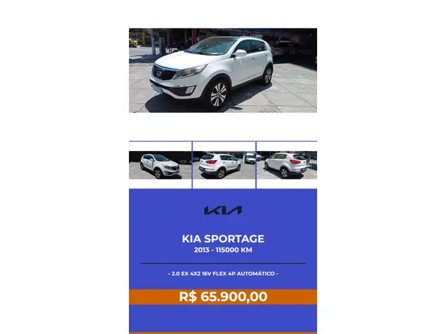Carro Kia Sportage 2013 EX 2.0 4X2 (Aut)  (Flex) P588