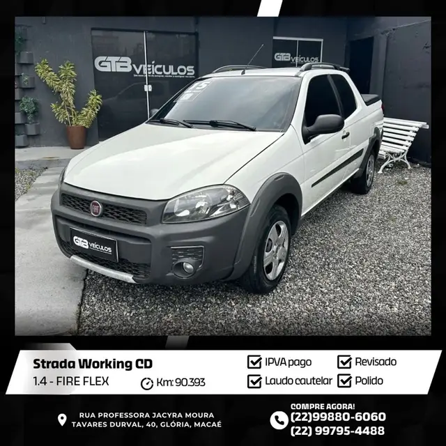 Carro Fiat Strada 2015 Working 1.4 (Flex) (Cabine Dupla)