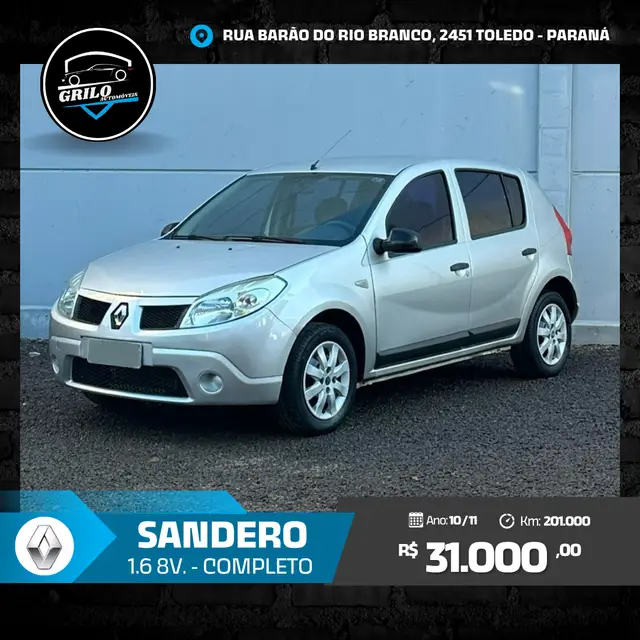 Carro Renault Sandero 2011 Expression 1.6 8V (flex)