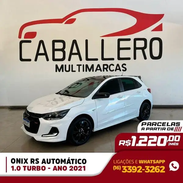 Carro Chevrolet Onix 2021 RS 1.0 Turbo