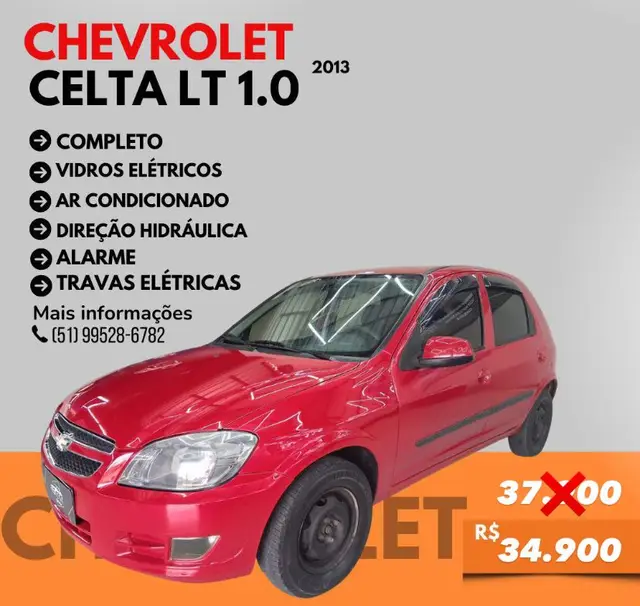 Carro Chevrolet Celta 2013 LT 1.0 (Flex)