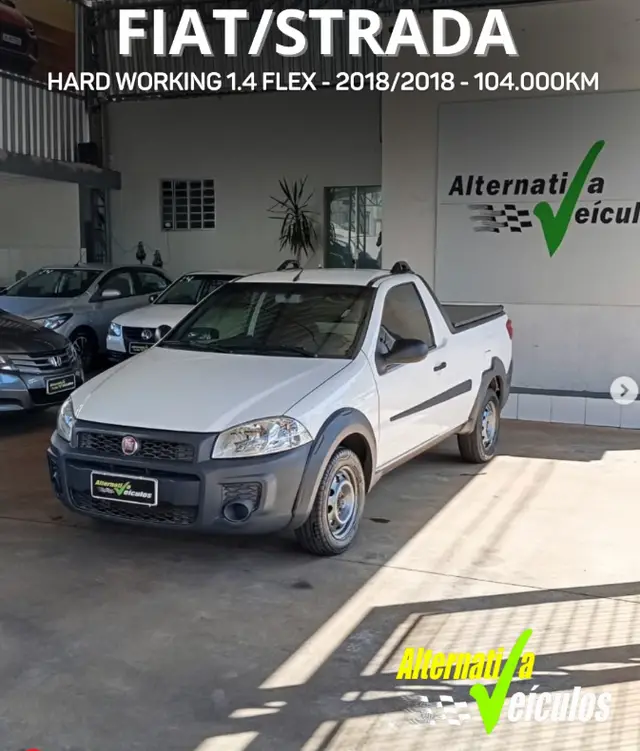 Carro Fiat Strada 2018 Hard Working 1.4 (Flex) (Cabine Simples)