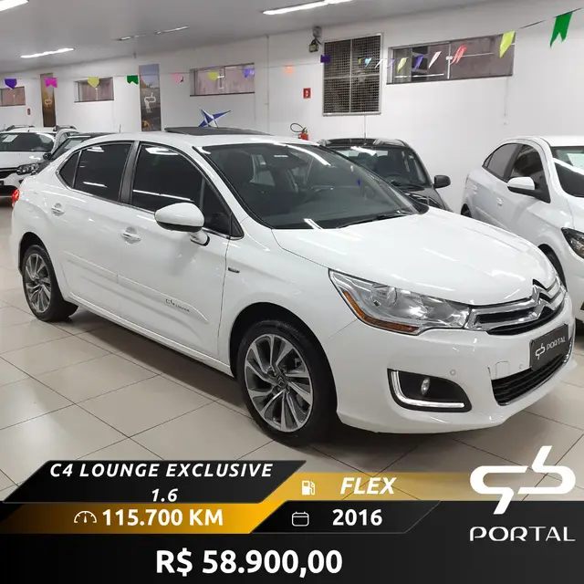 Carro Citroën C4 Lounge 2016 Exclusive 1.6 THP (Flex) (Aut)
