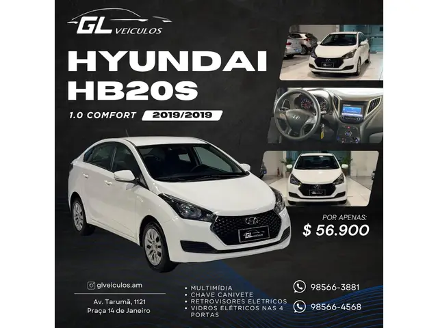 Carro Hyundai HB20S 2019 1.0 Comfort Plus (Flex)