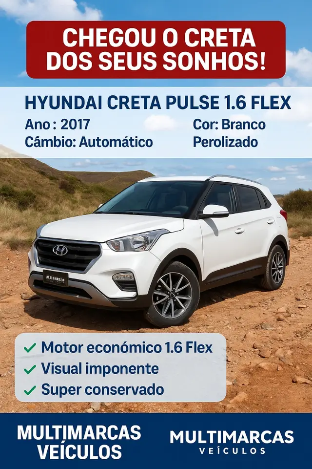 Carro Hyundai Creta 2017 Pulse 1.6 (Aut) (Flex)