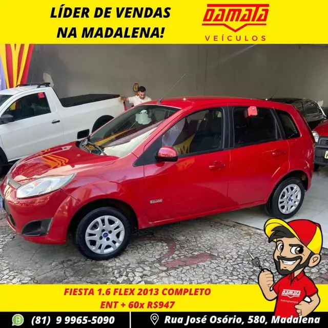 Carro Ford Fiesta Hatch 2013 SE Rocam 1.6 (Flex)