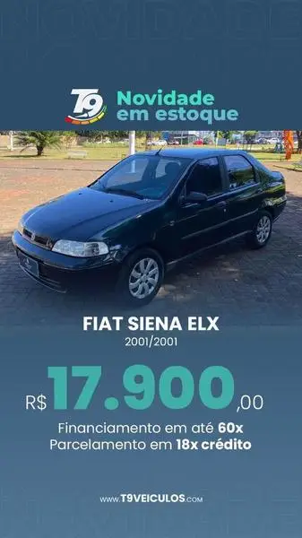 Carro Fiat Siena 2001 ELX 1.0 16V Fire
