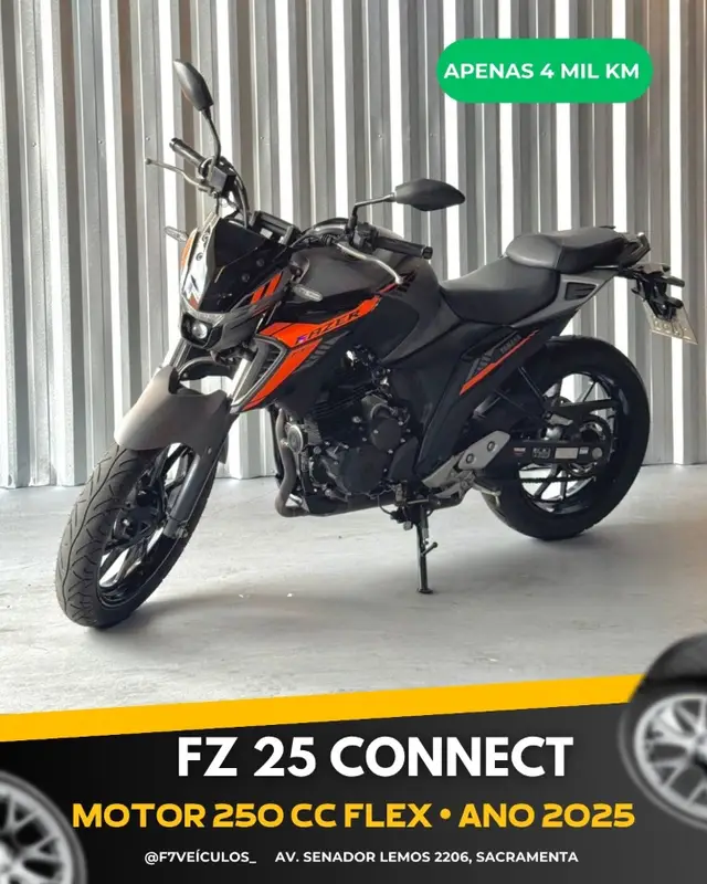 Moto Yamaha Fazer FZ25 2025 Connected
