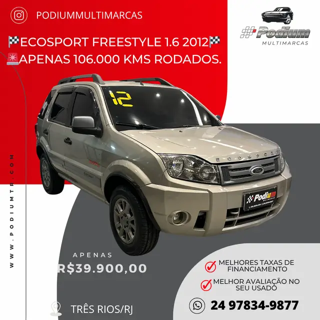 Carro Ford EcoSport 2012 FREESTYLE 1.6 16V Flex 5p