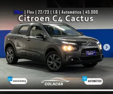 Carro Citroën C4 Cactus 2023 1.6 Live (Flex) (Aut)