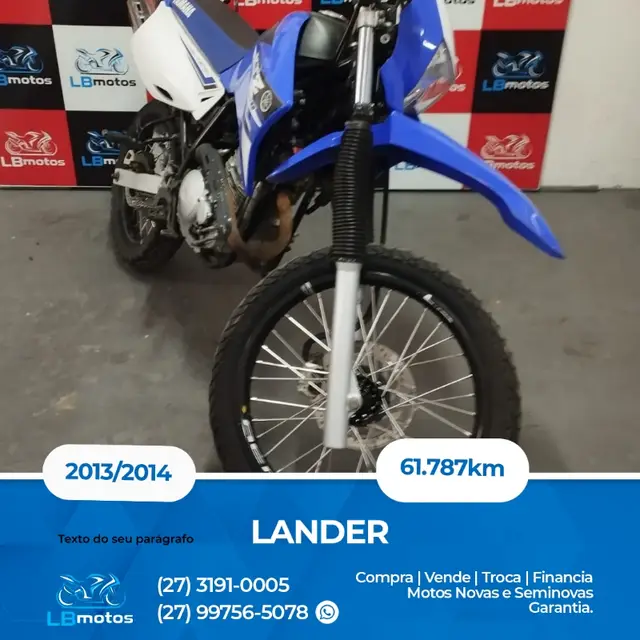 Moto Yamaha XTZ 250 Lander 2014 Blueflex