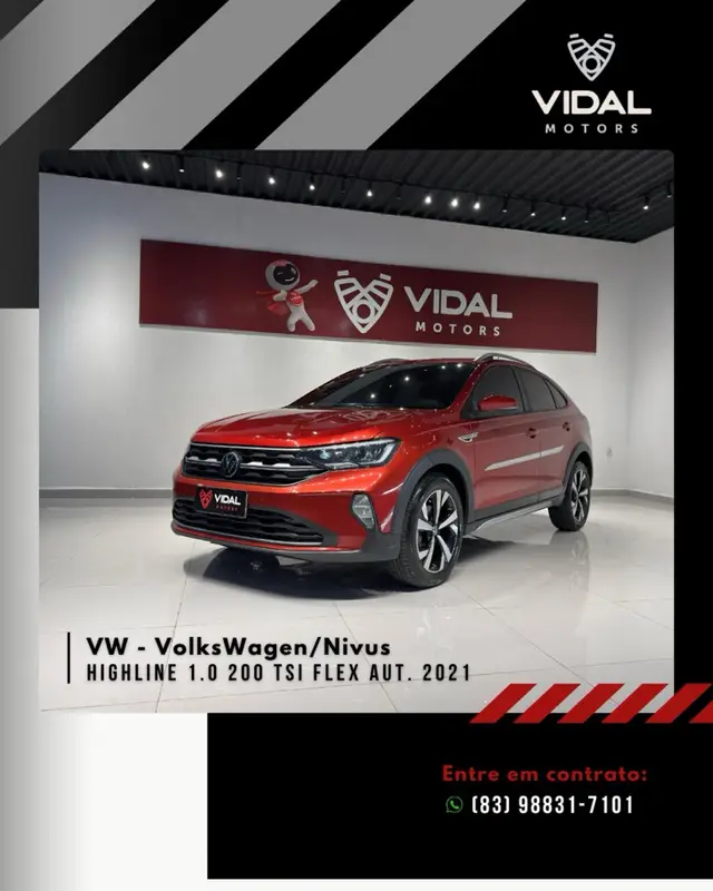 Carro Volkswagen Nivus 2021 Highline 1.0 Turbo (Aut.)