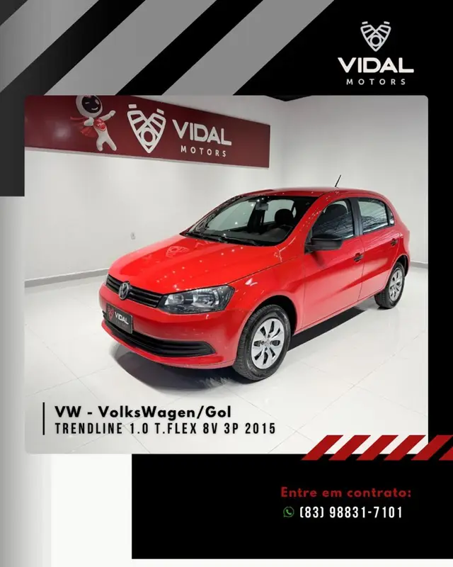 Carro Volkswagen Gol 2015 1.0 TEC Trendline (Flex) 2p