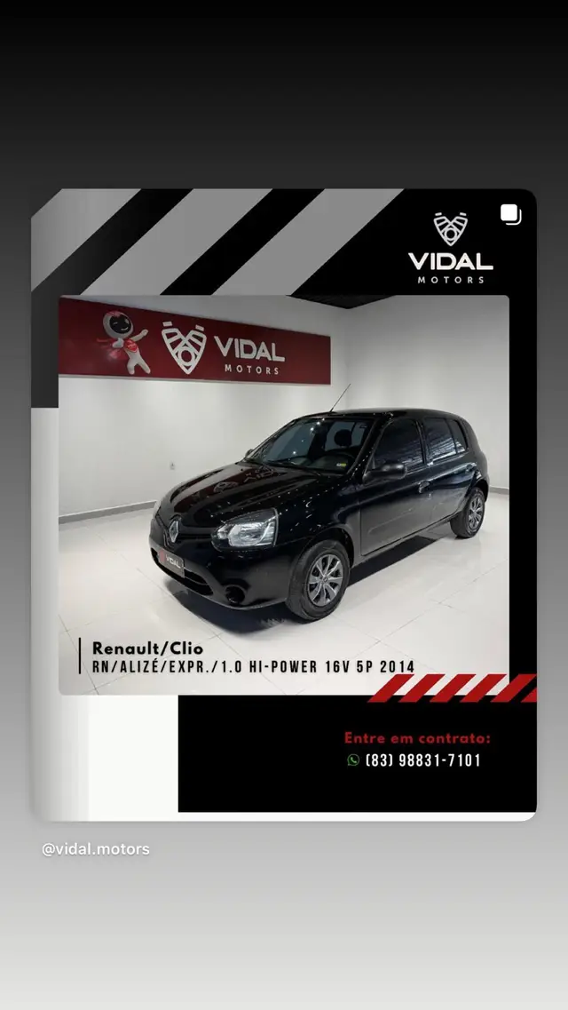 Carro Renault Clio 2014 Hatch. RN/ALIZÉ/EXPR./1.0 HI-POWER 16V