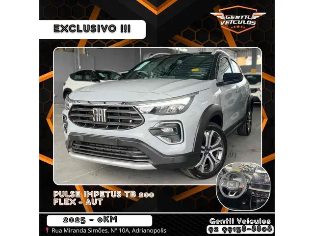 Carro Fiat Pulse 2025 Impetus Turbo 200 1.0