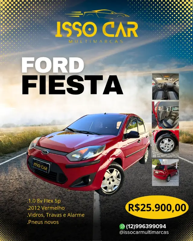 Carro Ford Fiesta Hatch 2012 1.0 (Flex)
