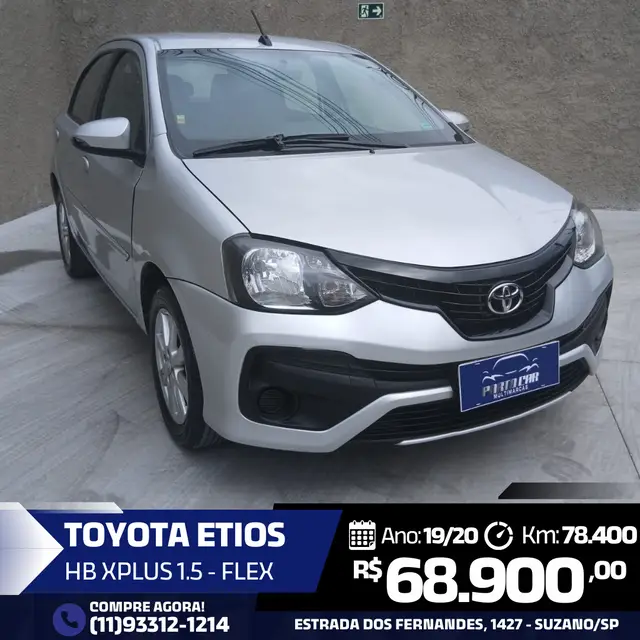 Carro Toyota Etios 2020 X Plus 1.5 (Aut) (Flex)