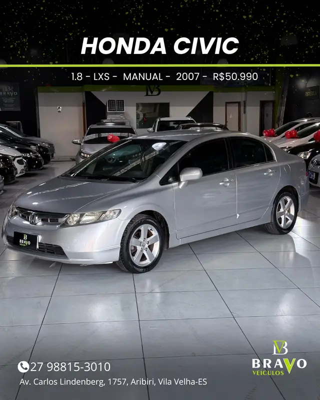 Carro Honda Civic 2007 New  LXS 1.8 (Flex)