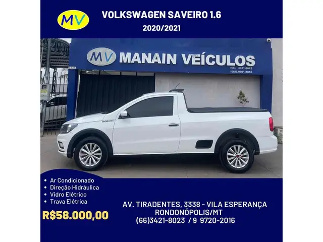 Carro Volkswagen Saveiro 2021 Robust 1.6 MSI CS (Flex)