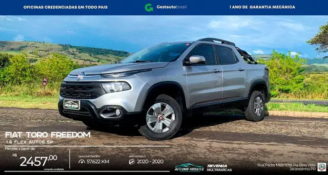 Carro Fiat Toro 2020 Freedom 1.8 AT6 4x2 (Flex)
