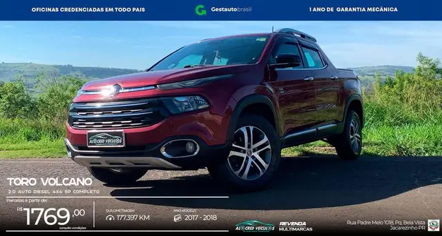 Carro Fiat Toro 2018 2.0 TDI Volcano Auto 4WD