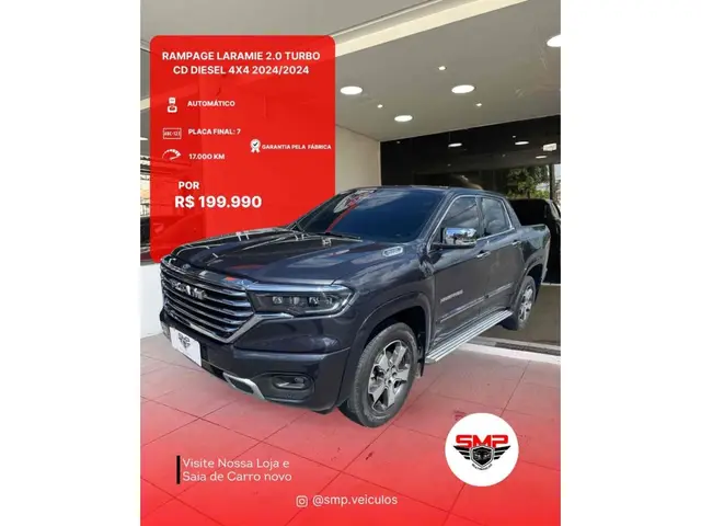 Carro RAM Rampage 2024 Laramie 2.0 Turbodiesel