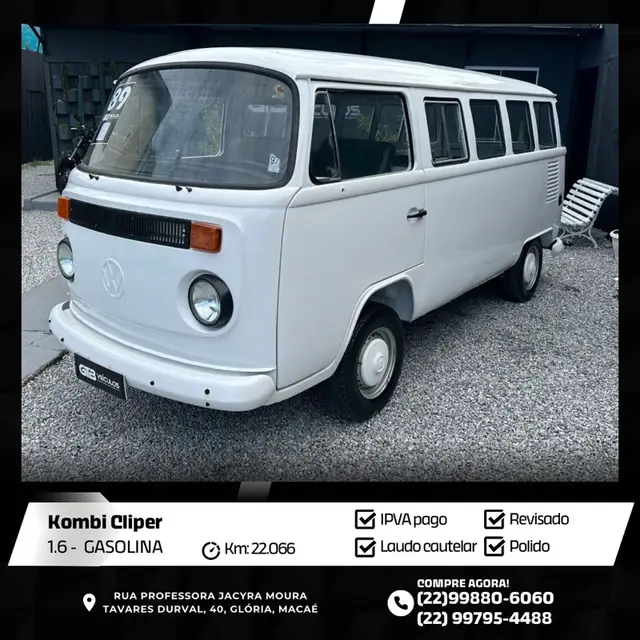 Carro Volkswagen Kombi 1988 Standard 1.6 (nova série)