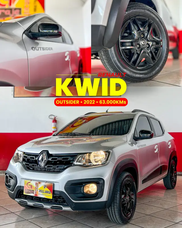 Carro Renault Kwid 2022 Outsider 1.0 12v SCe (Flex)