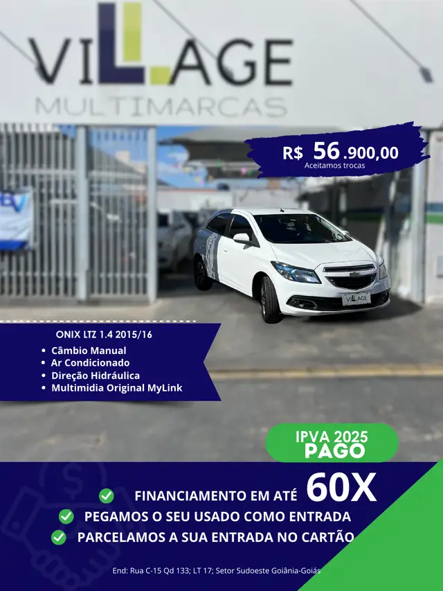Carro Chevrolet Onix 2016 1.4 LTZ SPE/4 (Aut)