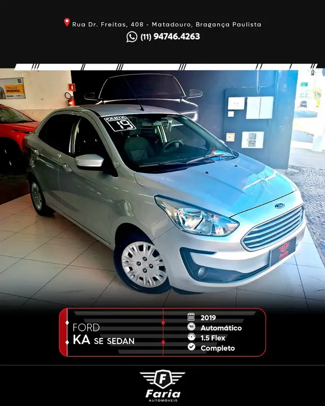 Carro Ford Ka Sedan 2019 SE 1.5 12v (Aut) (Flex)