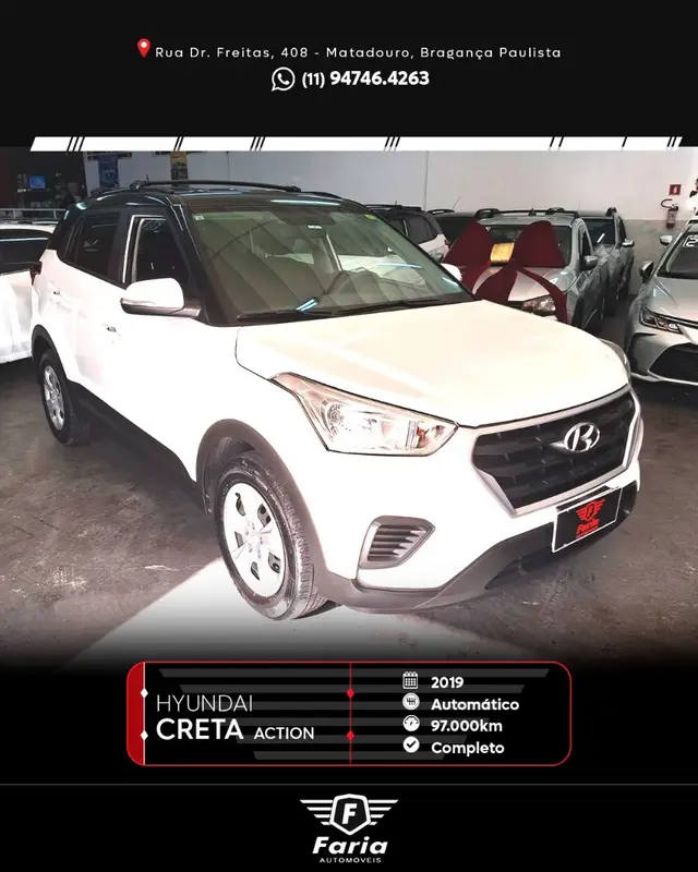 Carro Hyundai Creta 2019 Attitude 1.6 (Aut) (Flex) (PCD)