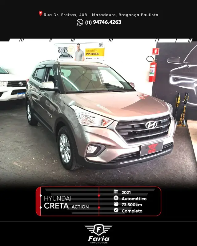 Carro Hyundai Creta 2021 Action 1.6 (Aut) (Flex)