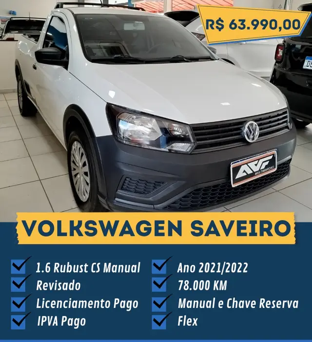 Carro Volkswagen Saveiro 2022 Robust 1.6 MSI CS (Flex)