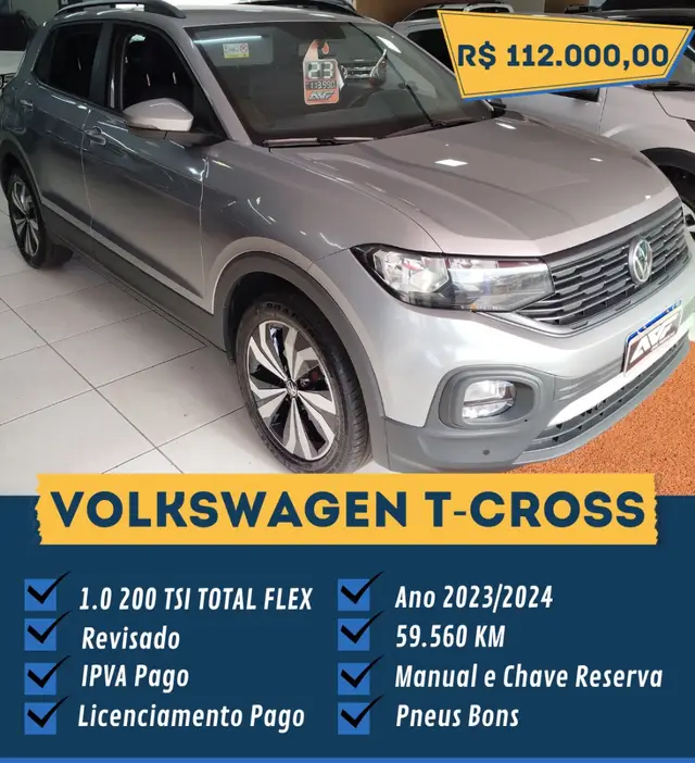 Carro Volkswagen T-Cross 2024 1.0 200 TSI 12V (Aut) (Flex)