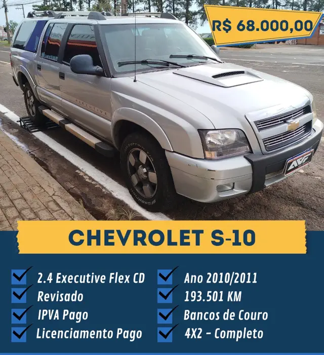 Carro Chevrolet S10 Cabine Dupla 2011 S10 Executive 4x2 2.8 Turbo Electronic (Cab Dupla)