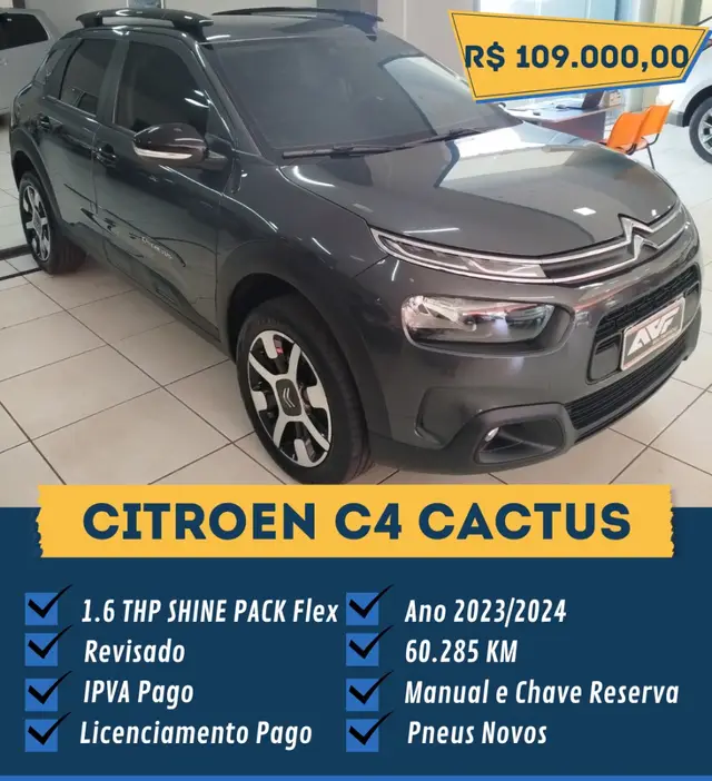 Carro Citroën C4 Cactus 2024 Shine Pack 1.6