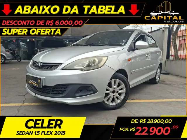 Carro CAOA Chery Celer 2015 Sedan 1.5 16V ACT (Flex)
