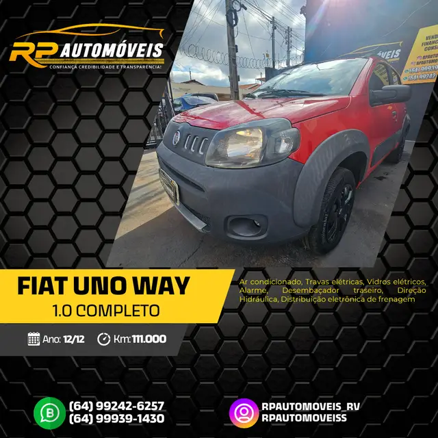 Carro Fiat Uno 2012 Way 1.0 8V (Flex) 4p