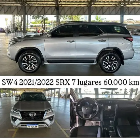 Carro Toyota SW4 2022 SRX 2.8 turbodiesel 7L 4x4 (Aut)