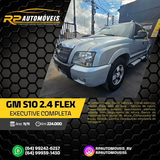 Carro Chevrolet S10 Cabine Dupla 2011 S10 Executive 4x2 2.4 (Flex) (Cab Dupla)