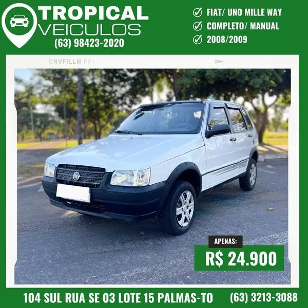 Carro Fiat Uno Mille 2009 Fire Celebration Economy Way 1.0 (Flex) 2p