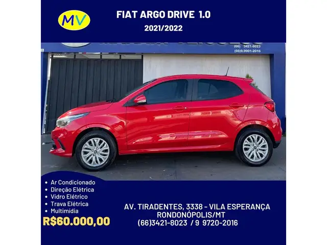 Carro Fiat Argo 2022 1.0