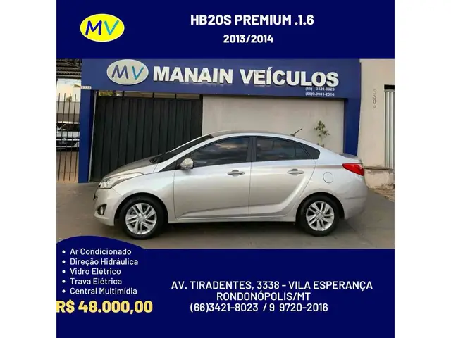 Carro Hyundai HB20S 2014 1.6 Premium (Flex)